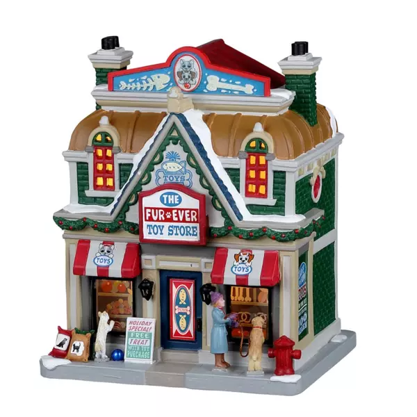 Village de Noël Lemax à piles lumineux Boutique de jouets Fur-Ever
