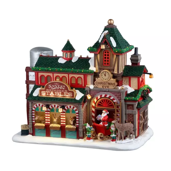Lemax verlicht kerstdorp De rendierstallen van de kerstman (batterijen)
