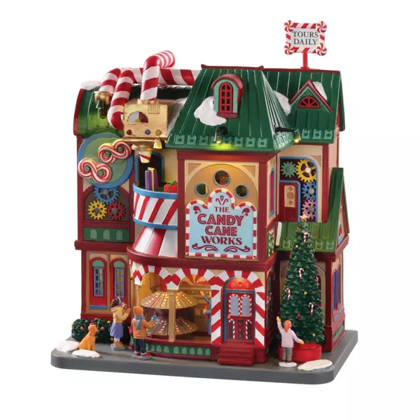 Lemax verlicht kerstdorp met muziek en beweging De snoepfabriek
