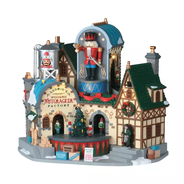 Village de Noël Lemax lumineux, musical et en mouvement Fabrique de Casse-Noisette