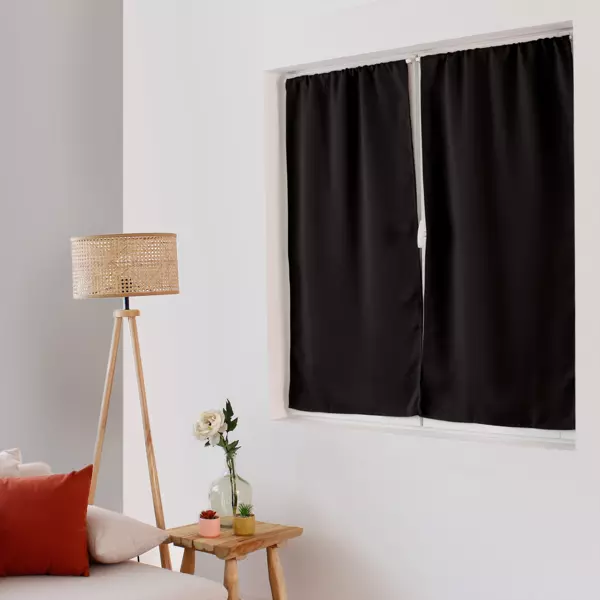 Rideau occultant passe-tringle (60 x 120 cm) Night Noir