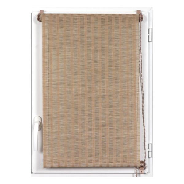 Estores Enrollables de Bambú, Diseño Nórdico, para Puertas y Ventanas  (140x180 cm, Marron)