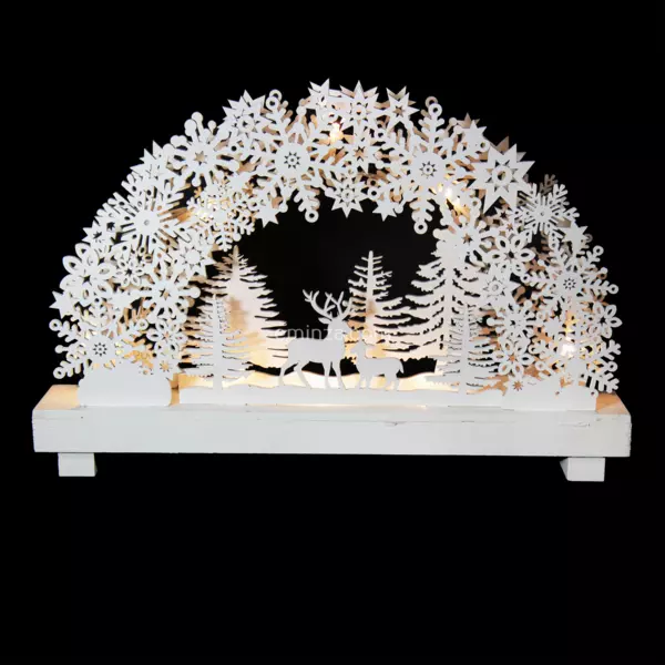 Verlichte scène Dorp (batterij) Wit