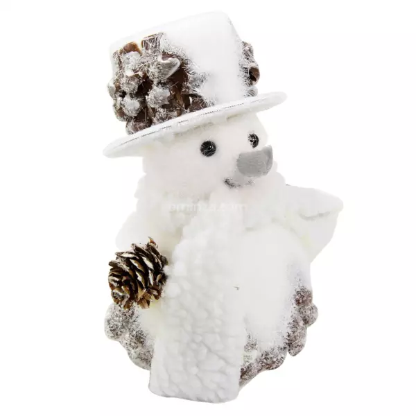 Bonhomme de neige déco (H18 cm) Claudio enneigé