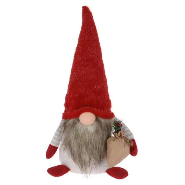Kabouter met tas verlicht Rood H52 cm