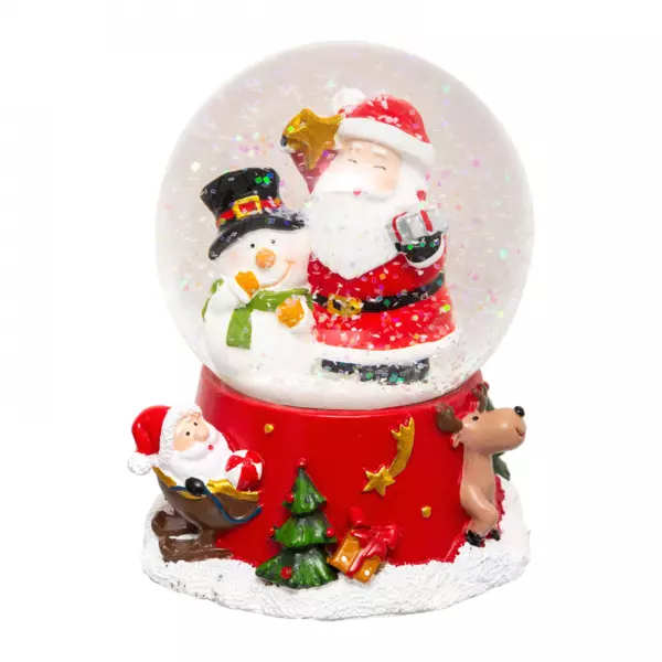Bola de nieve Papá Noel y amigos