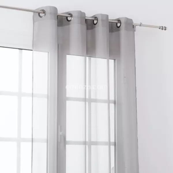 Voilage (145 x H240 cm) Givrée Gris perle