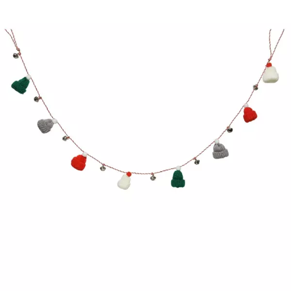 Guirlande déco (1 m) Bonnets de Noël Multicolore