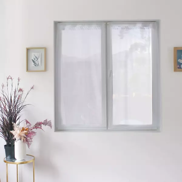 Paire de voilages passe-tringle (60 x 120 cm) Anna Blanche