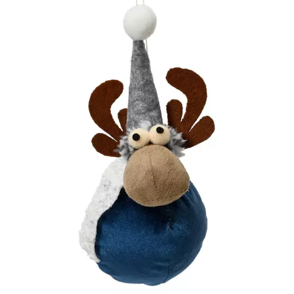 Renne de No�l (H15 cm) Nino en bleu