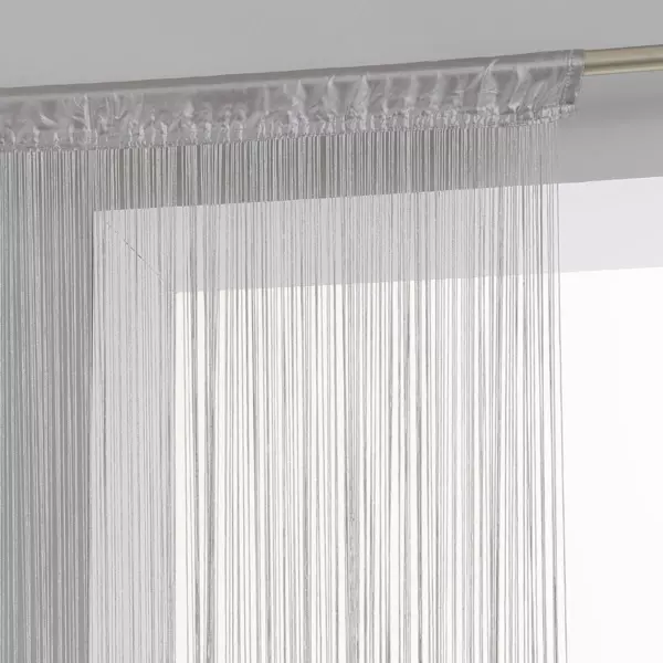Cortina de hilo (90 x A200 cm) Liso Gris