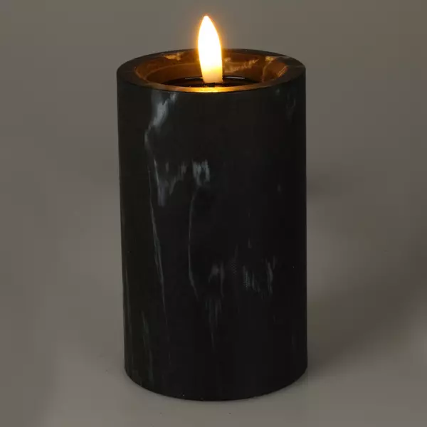 LED kaars Emma (batterijen) Zwart