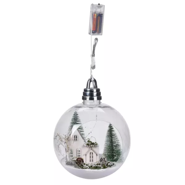 Bola luminosa grande de decoración de invierno de Blanco cálido