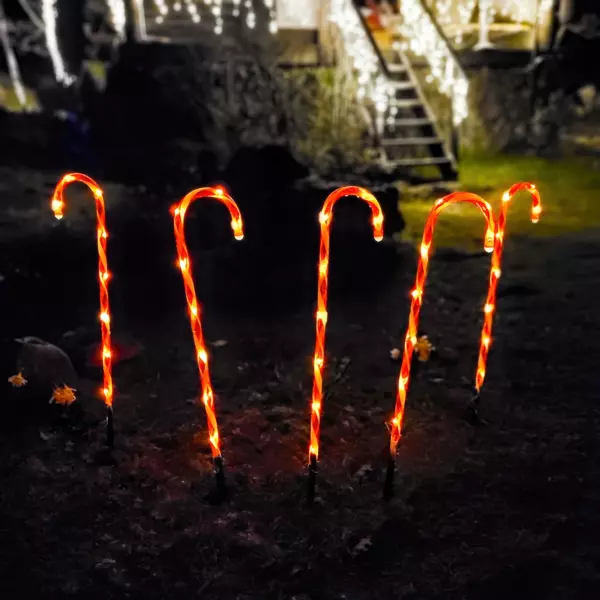 Lotto di 5 bastoncini di zucchero d'orzo Candy grande formato a pile 40 LED