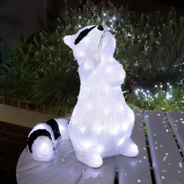 LED Waschbär kaltweiß 60 LED