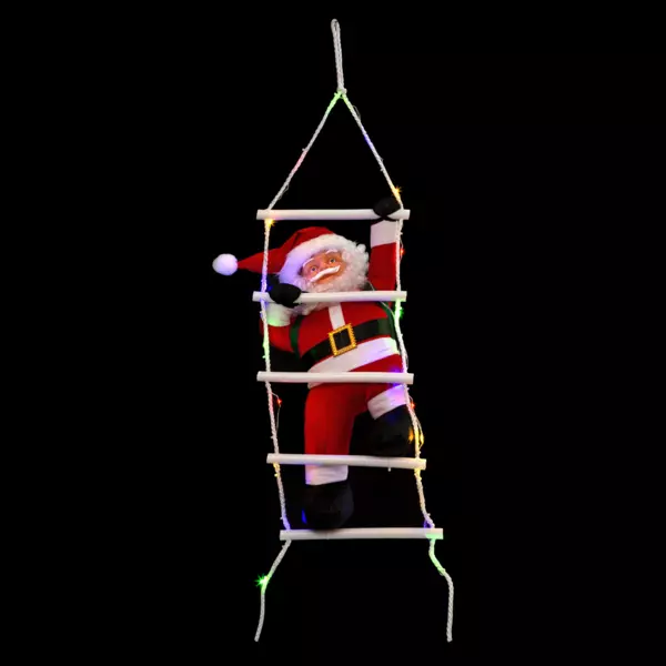 Père Noël lumineux à piles 30 LED (H60 cm) Otto Multicolore