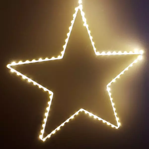 Etoile lumineuse à suspendre 130 LED (D38 cm) Kais Blanc chaud