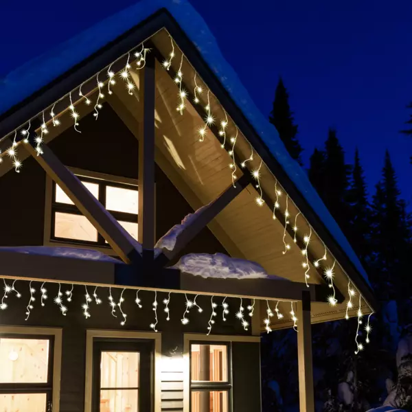 Estalactitas de luces Stars 7,50 m Blanco cálido 175 LED CB