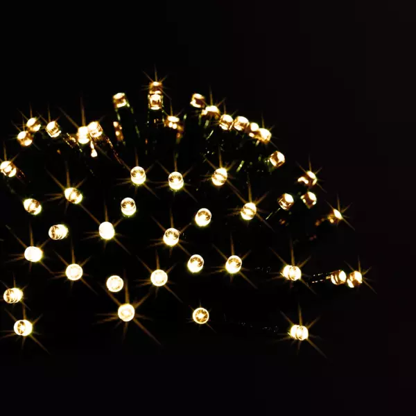 Luces de Navidad Solar 10 m Blanco cálido 100 LED