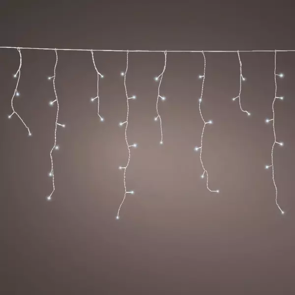 Estalactitas de luces 7,35 m Blanco frío 250 LED CB Sistema Connect 24 V