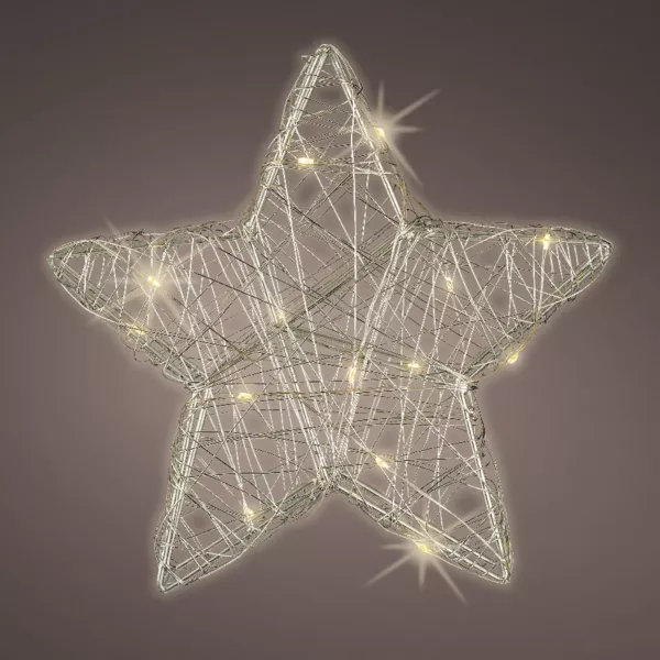 Estrella luminosa a pilas Béli Blanco cálido