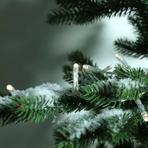 Guirlande lumineuse à piles 7,10 m 96 LED câble transparent Durawise Blanc chaud