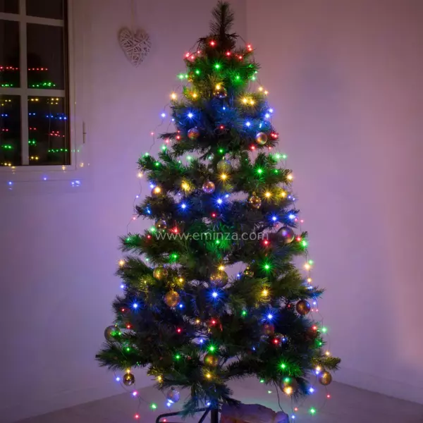 Cortina de luces para árbol Micro led H2,40 m Multicolor 832 LED
