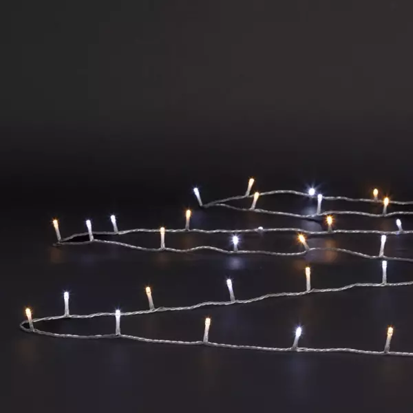 Guirlande lumineuse 10 m 100 LED câble noir Bicolore Blanc chaud et froid