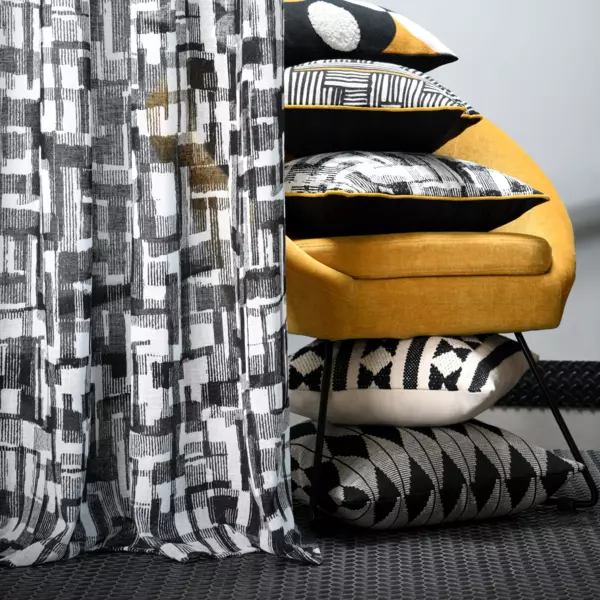 Visillo (140 x 260 cm) Linear Negro