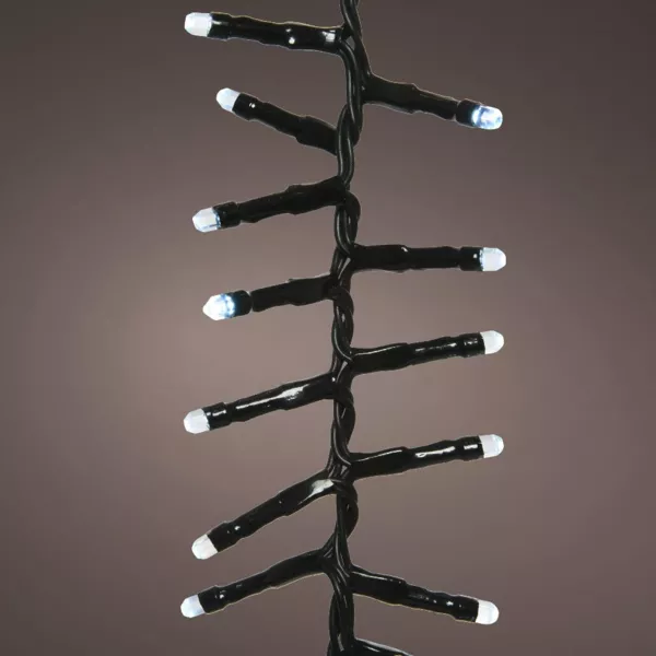 Cascade lumineuse à piles 2 m 512 LED câble noir Durawise Blanc froid