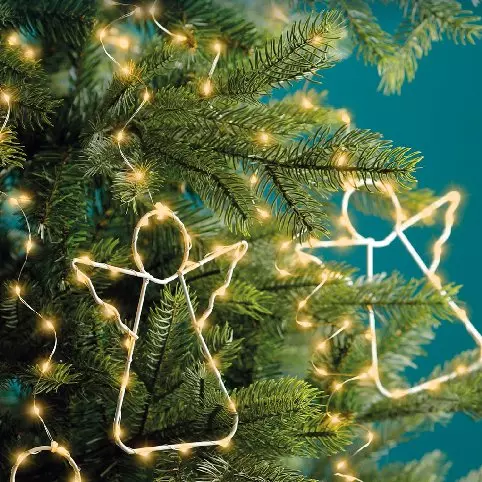 Rideau pour sapin Micro Led H2,10 m 762 LED Ange Blanc très chaud