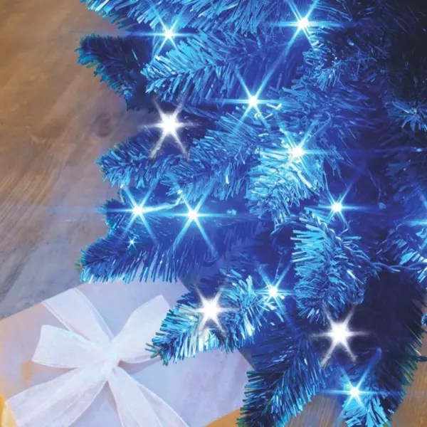 Guirlande lumineuse 8 m 128 LED câble vert Flashing light Bicolore Bleu et blanc froid