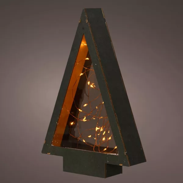 Sapin lumineux à piles 60 LED (H47 cm) Savoie Blanc chaud