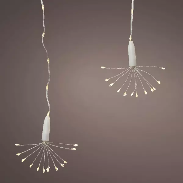 Lichtervorhang H0,50 m L1,60 m Warmweiß 174 Micro LEDs