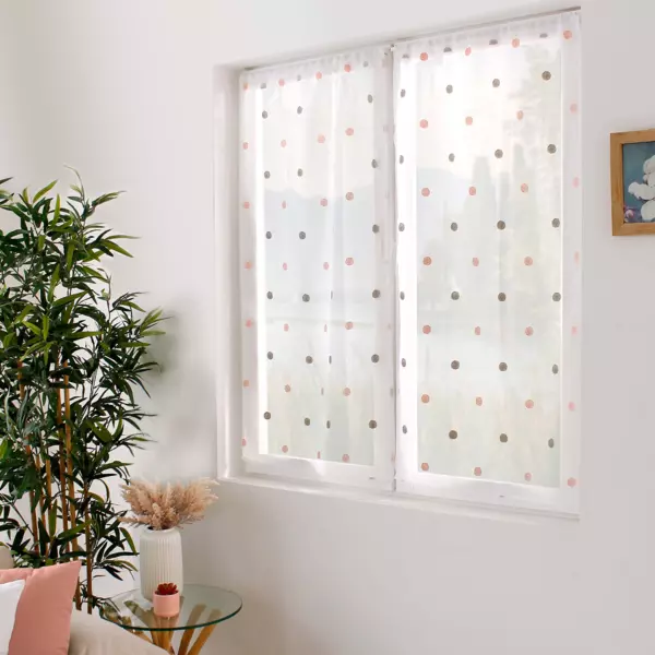 Par de visillos (60 x 120 cm) Smarties Gris