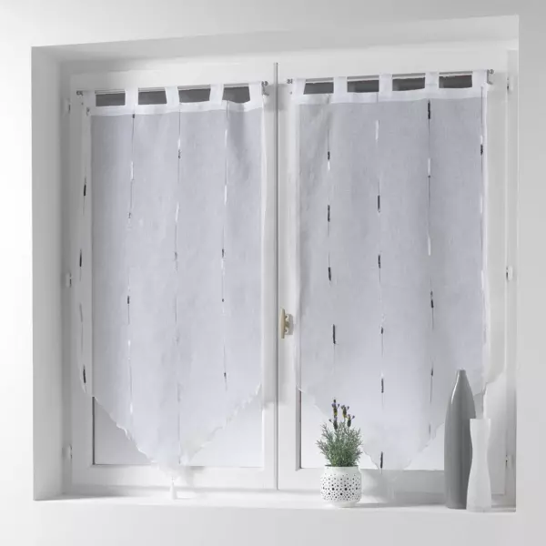 Set van 2 vitrages (90 x 120 cm) Chenilla Grijs