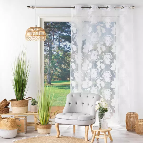 Vitrage (140 x 240 cm) Florinella Wit