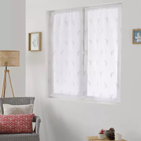Juego de visillos (60 x 120 cm) Calisson Blanco