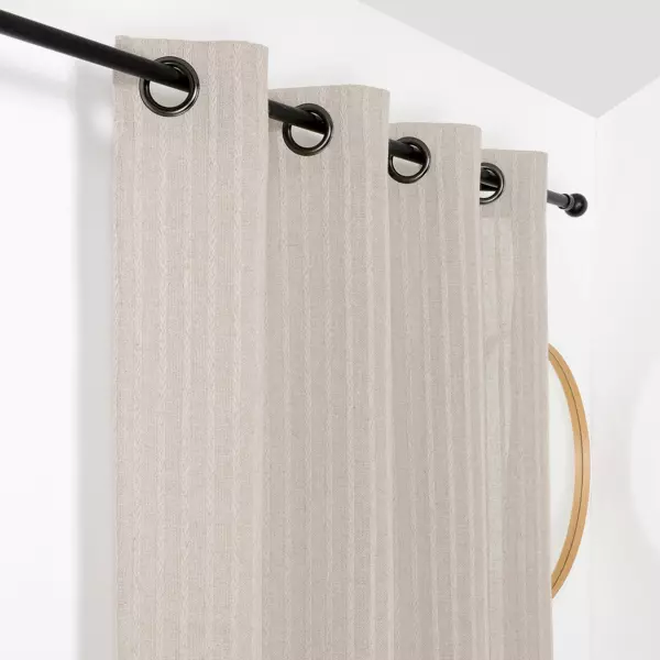 Voilage coton (140 x 275 cm) Tresse Ecru
