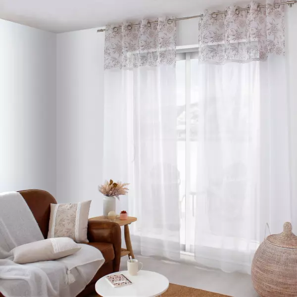 Vitrage (140 x 240 cm) Rosa Bruin