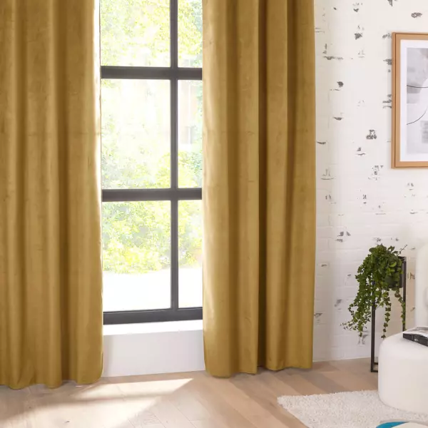 Cortina opaca (140 x 260 cm) Théa Amarillo ocre
