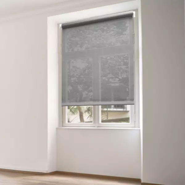 Estor enrollable semi opaco (45 xAL 180 cm) Liso Gris
