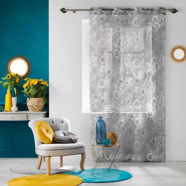 Vitrage (140 x 240 cm) Milady Grijs