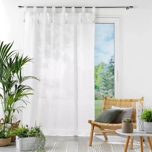 Vitrage met lussen (140 x 240 cm) Dalila Wit