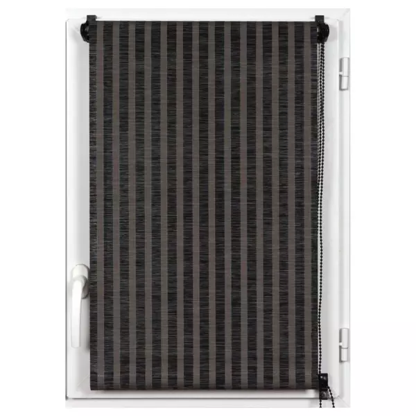 Estor enrollable semi opaco (75 x 180 cm) Rayures Negro