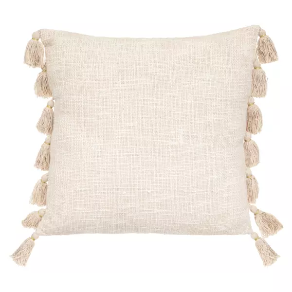 The HomeCentric Federa Per Cuscino In Velluto Pearl Ivory - 45x45 Cm, Tinta Unita, Con Cerniera Nascosta, Foderina Per Divano E Letto