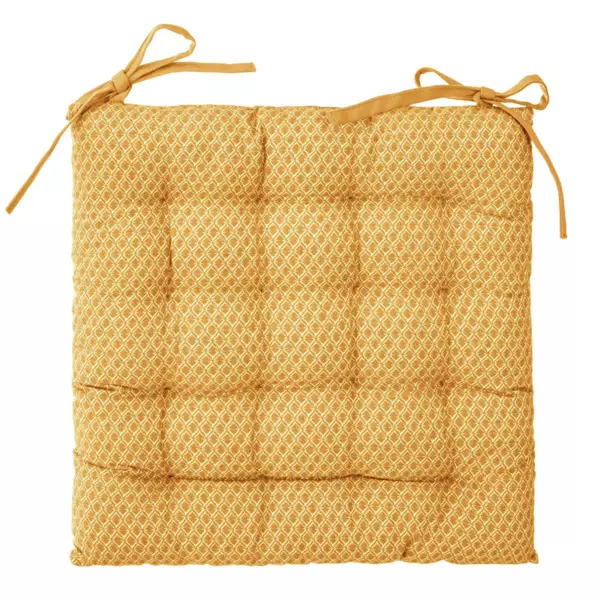 Coussin de chaise carré (38 x 38 cm) Otto Jaune ocre