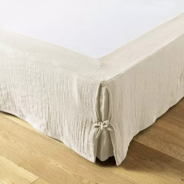 Boxspring hoes Katoengaas (160 x 200 cm) Gaïa Beige