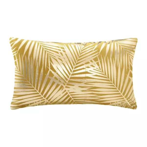 Cojín rectangular terciopelo Oro Tropic Amarillo ocre