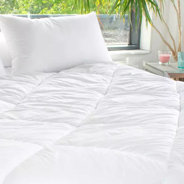 Mikrofaser Bettdecke (140 cm) 95°C Waschbar Weiß
